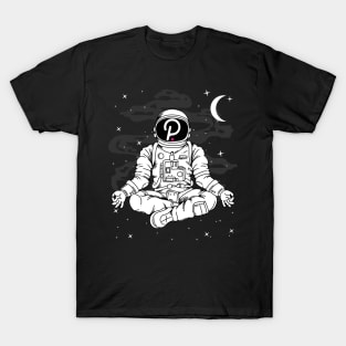 Astronaut Yoga Polkadot DOT Coin To The Moon Crypto Token Cryptocurrency Blockchain Wallet Birthday Gift For Men Women Kids T-Shirt